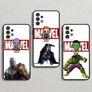 Avengers Superhero Art Slim Flexible Soft Cover Case For iPhone 16/14/13 Pro Max & For Samsung Galaxy S25/S22+/S21 Note FE Ultra Plus