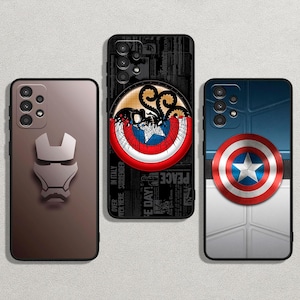 Avengers Superhero Art Slim Flexible Soft Cover Case For iPhone 16/14/13 Pro Max & For Samsung Galaxy S25/S22+/S21 Note FE Ultra Plus