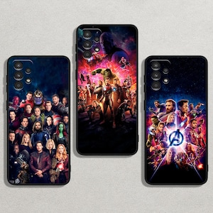 Avengers Superhero Art Slim Flexible Soft Cover Case For iPhone 16/14/13 Pro Max & For Samsung Galaxy S25/S22+/S21 Note FE Ultra Plus