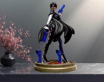 ベヨネッタ フィギュア | 未塗装の耐久性のある樹脂 3D プリント像