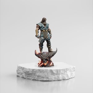 Odin 3D Printed Figure | 20 cm Unpainted Resin Model Kit | Norse Mythology Fan Art | DIY Painting Statue | Viking Decor