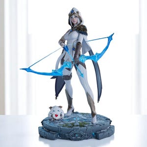 Ashe 3D Printed Figure | 20cm Unpainted Resin Model Kit | League of Legends Fan Art | DIY Painting Statue | Gamer Gift
