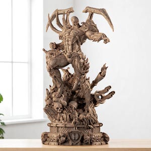 Curse of Spawn - Figura stampata in 3D / Kit modello in resina non verniciata da 20 cm / Demone fantasy oscuro da collezione / Statua da dipingere fai da te