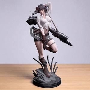 Figura di donna in resina non verniciata: kit modello fai da te stampato in 3D