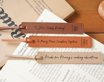 Marque-page en cuir personnalisé, cadeaux pour les lecteurs, cadeau pour les amateurs de livres, marque-page pour lui, marque-page personnalisé, cadeau pour professeur, cadeau de garçon d'honneur