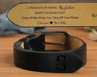 Personalized Dad Leather Belt,Funny Gift for Men, Valentines Gift,Personalized Leather Belt, Valentines Gift,Anniversary Gift, Men Gift