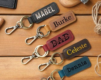 Personalised Leather Keyring,Custom Keychain Personalized Coordinates Keychain, Unique Gift, Leather keyring, Men's gift, Key Fob Gifts