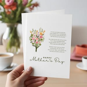 Cartão de Dia das Mães de marido para esposa | Download digital do Dia das Mães | Cartão de Dia das Mães para impressão | Download instantâneo | Para minha esposa