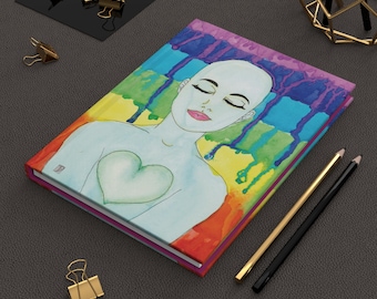 Heart Chakra Rainbow Journal - Hardcover Chakra Notebook