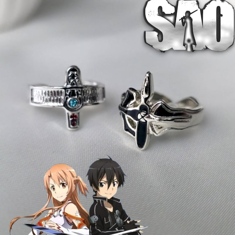 Anime Inspired Couples Rings - Etsy