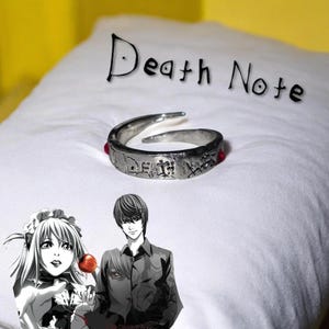 Bague lumineuse D3ath Note Yagami x Misa Amane. - Bijoux ajustables pour accessoire de cosplay pour homme x femme - Accessoire cadeau parfait