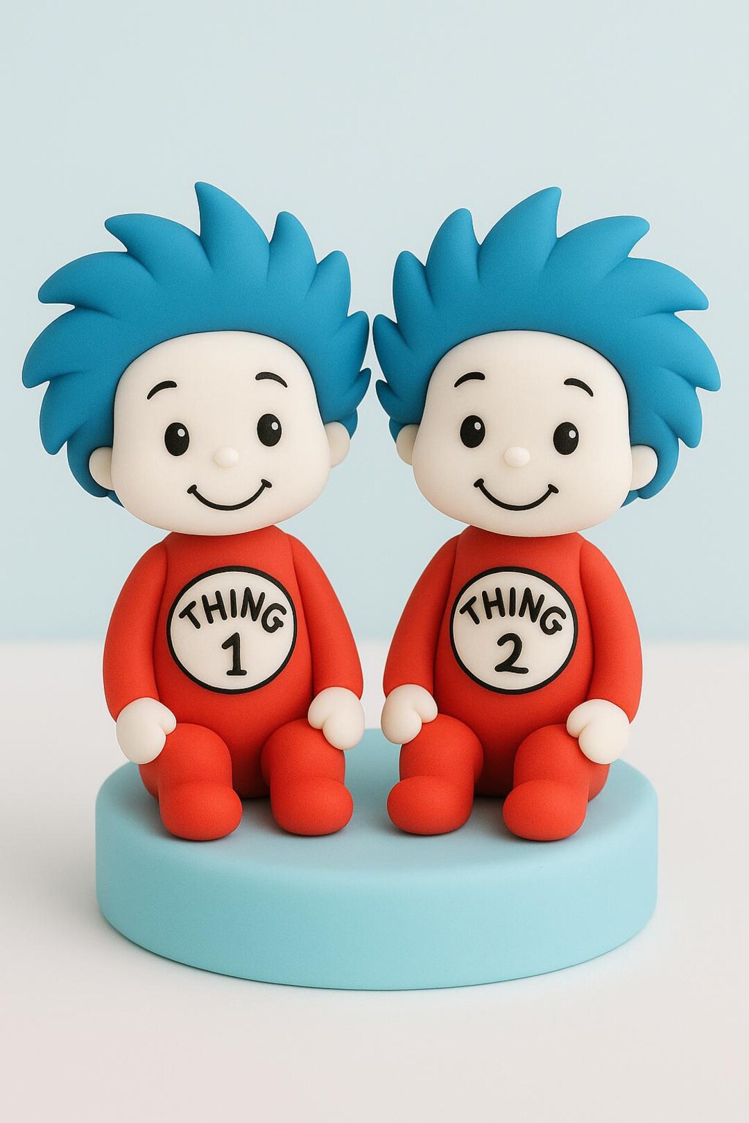 Thing 1 Thing 2 Inspired Character Sugar Cake Topper - Etsy