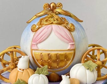 Cinderella carriage sugar Cake topper
