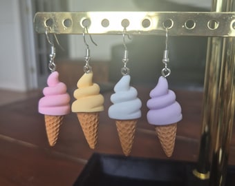 Ice Cream Cone Earrings: Summer Vibes