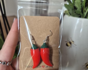 Red Chilli Pepper Earrings