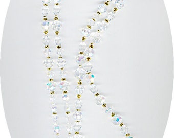 BOLD All Crystal AB Swarovski Beaded ID Badge Lanyard or Eyeglass Chain