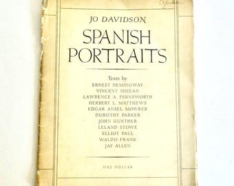1939 Jo Davidson 'Spanish Portraits', Spanish Civil War art exhibit catalogue