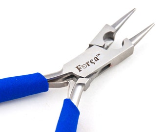 Forca RTGS-206 Jewelry Rosary Making Round Nose Pliers with Cutter 5.50" - 140mm.