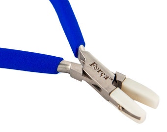 Força RTGS-380FF Jewelry Flat Nose Pliers with Nylon Jaws 5" - 125mm.