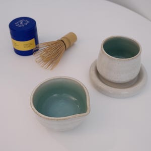 Santorini Handmade Ceramic Matcha Set (3 Pieces)
