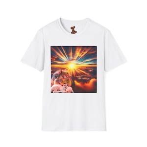 Lion and the Lamb Unisex Softstyle T-Shirt, Christian Spiritual Tee, Religious Graphic Shirt, Faith Top, Biblical Apparel
