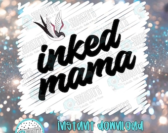 Mamá tatuada, descarga digital PNG