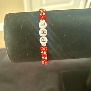 Phillies Beaded Bracelet