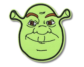Shrek Patch, Shrek Art, Shrek and Donkey, Shrek and Fiona, Cartoon Art, Patches for Hats, Iron On Patch, Funny Patches, Embroidered Patch