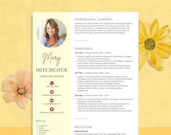 Colorful Resume Template: Editable Canva CV Bundle (US Letter & A4)