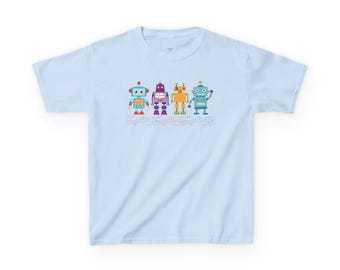 Cute Robot Kids Tee, Fun Cotton Shirt