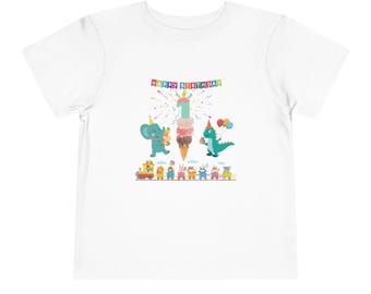 Maglietta per il primo compleanno del bambino, tema "Animali Selvaggi", completo per la festa del gelato