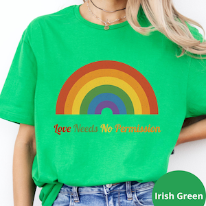 Love Needs No Permission Shirt: Rainbow Pride LGBTQ T-Shirt