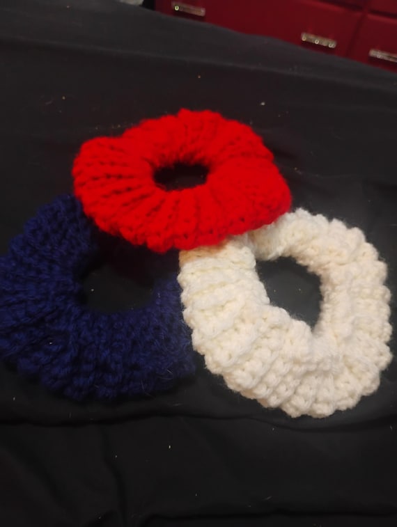 Celebrate Independence Day in Style with Patriotic Scrunchies - Pack of 3 - Comes in Red, White, And/Or Blue