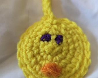 Crochet Duck Bookmark: Yellow Acrylic Yarn, Whimsical Reader Gift