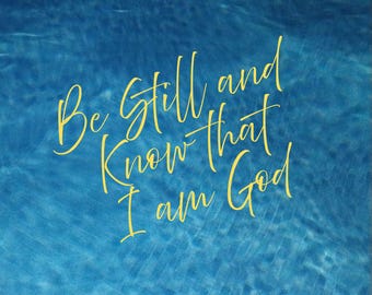 Sei still und weiß druckbar - Psalm 46:10 Bibelvers (Digitaler Download)
