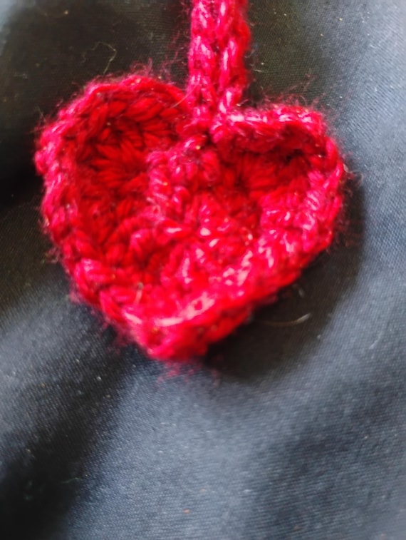 Handmade Crocheted Heart Bookmark - Perfect Gift For Book Lovers and Valentine's Day