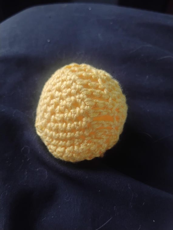 Handmade Crocheted Stress Ball for Anxiety Relief | Portable Fidget Toy with Squishy Core | Soft Yarn Shell | Self-Care Gift for Calming
