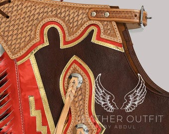 Hand Tooled Pro Rodeo Chap| Fringe Leather Chap| Adult Leather Chap ...