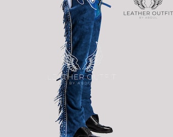 Suede Leather Western Chaps: Cowboy Rodeo Show Apparel