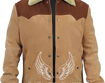Mens Suede Leather Western Jacket: Cowboy Style