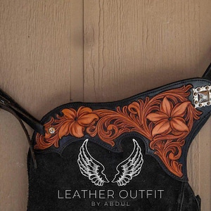Chaparreras vaqueras de piel de ante para hombre, hechas a mano: Rodeo Cowboy con flecos