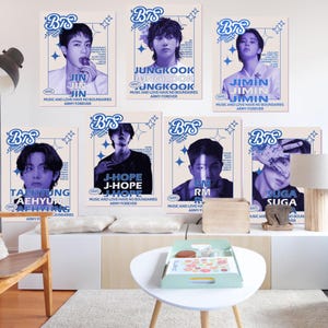 BTS Posters Digital Download – All 7 Members | Limited Edition Digital Printable K-Pop Wall Art | Custom Sizes Available