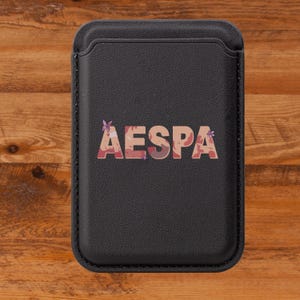 Cartera vegana Aespa: tarjetero estético compatible con MagSafe®, accesorio ecológico para minimalistas, regalo para veganos, cartera elegante