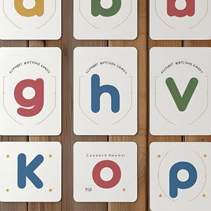 Montessori Cards Upper and Lower Case Home and Pre School Alphabhet ...