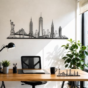 Custom 3D New York City Skyline Icons | City Sculpture Wall Art | Personalized Gift | Original Art Design