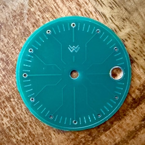 Volt V1 Watch Dial - 28.5mm - Green/Silver
