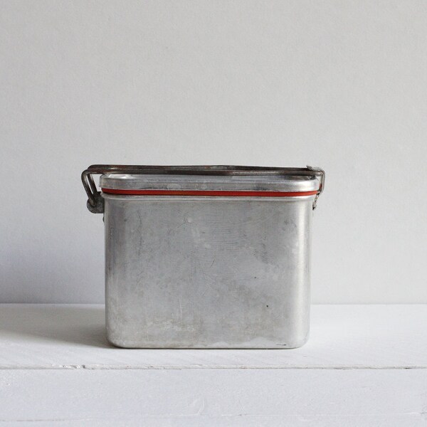 Vintage miners lunch box, Aluminum lunch box
