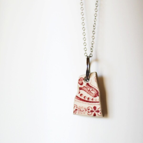 SALE Necklace - Salvaged ceramics - French history