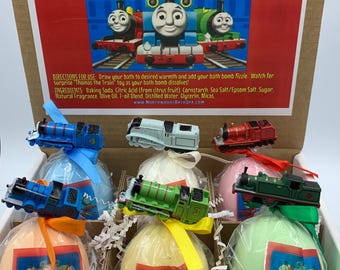 Thomas the Train 6-pack XXL 7 oz Egg-Shaped Bath Bomb Gift Set for Kids