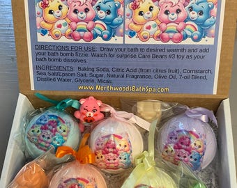 Care Bears #3 8-pack XL 6.5 oz Bath Bomb Gift Set for Kids